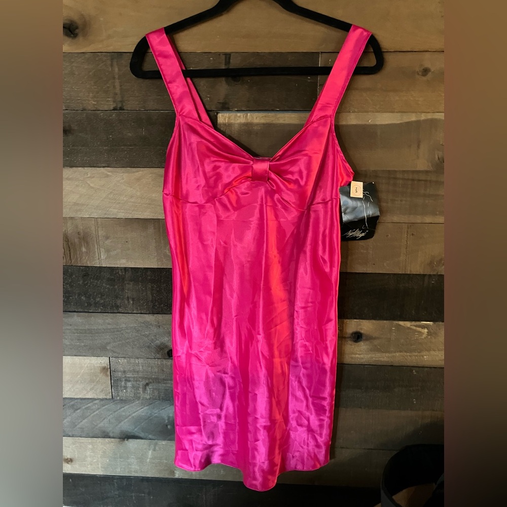 Elegant Pink Satin Nightdress